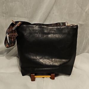 Elegant Black Faux Leather Bag